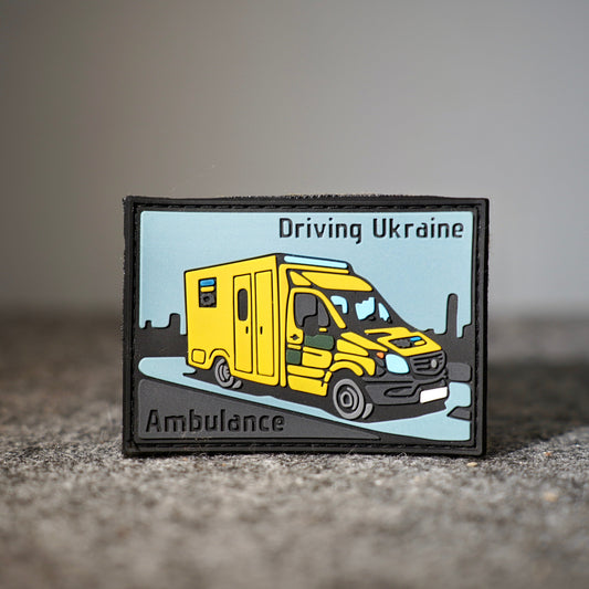 Driving Ukraine Ambulance Velcro Patch
