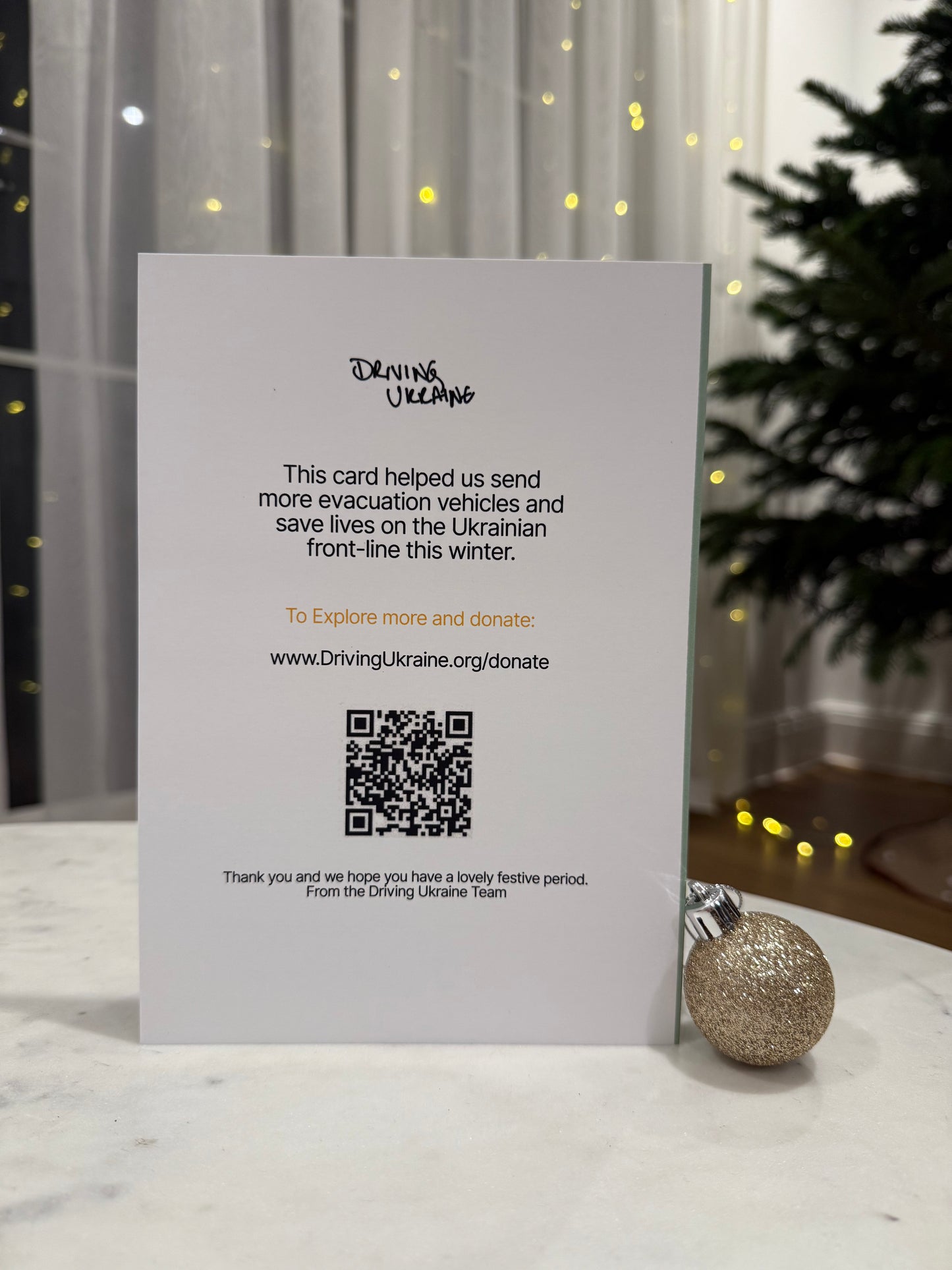 Driving Ukraine Christmas Cards - Land Rover Snatch - (Pack of 10)