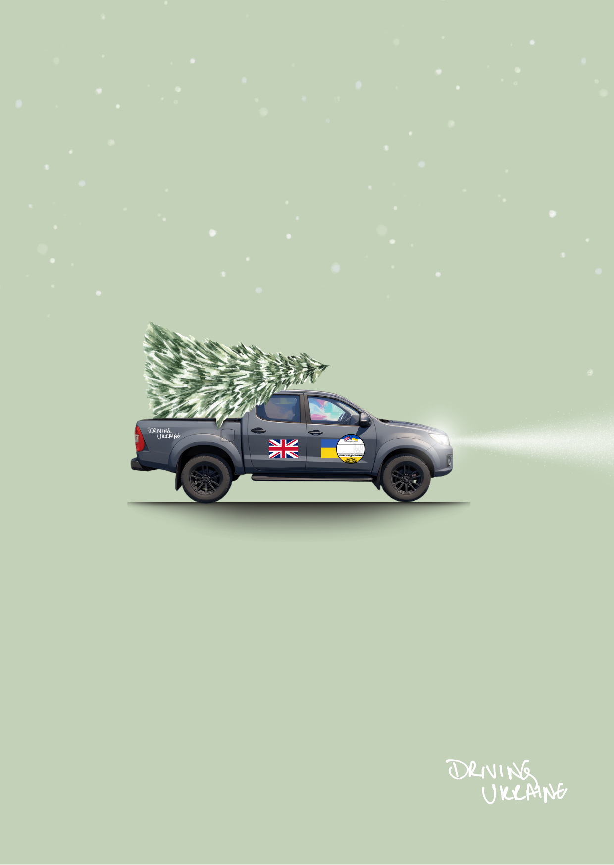 Driving Ukraine Christmas Cards (Pack of 10)