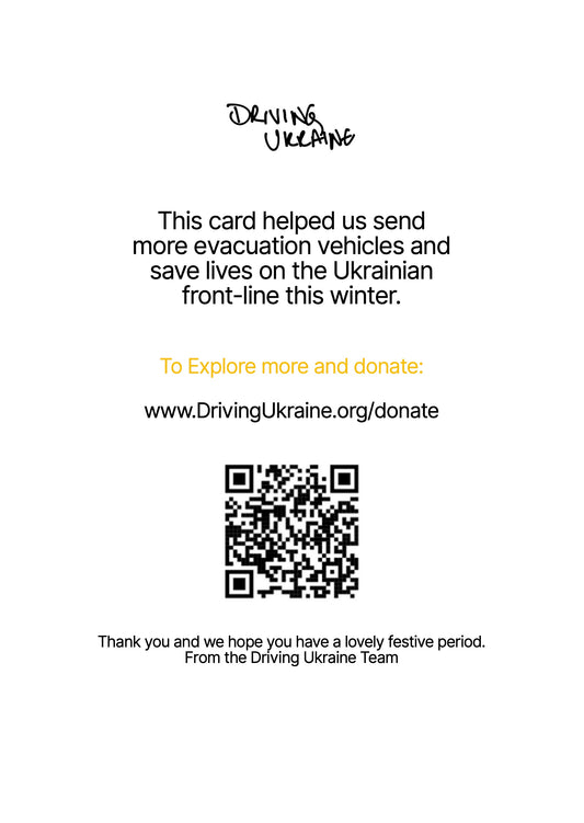 Driving Ukraine Christmas Cards - Land Rover Snatch - (Pack of 10)